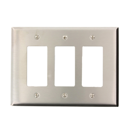 LEVITON Wallplates Oversize 430 Ss 3G Wp SO263